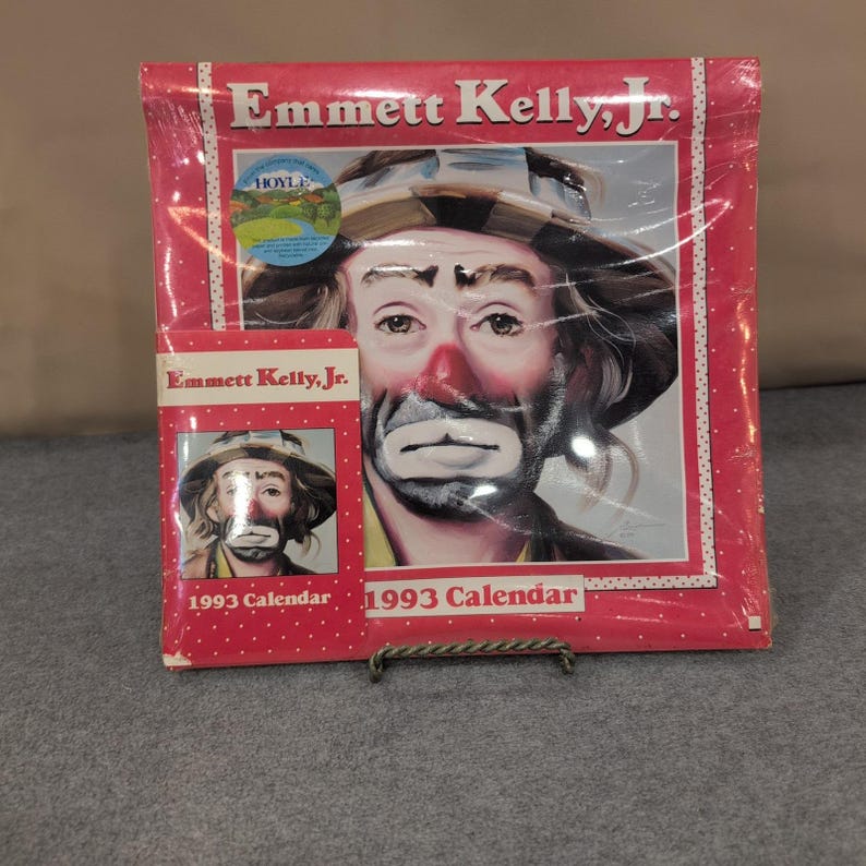 Vintage Emmett Kelly Jr 1993 Wall Calendar and Pocket Planner Set Hoyle image 1