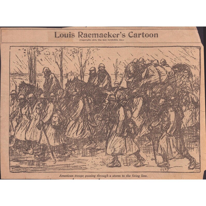 Louis Raemaekers Politische Cartoons aus dem Ersten Weltkrieg aus dem Jahr 1918, Ausschnitte aus Norfolk-Wahrzeichen Bild 9