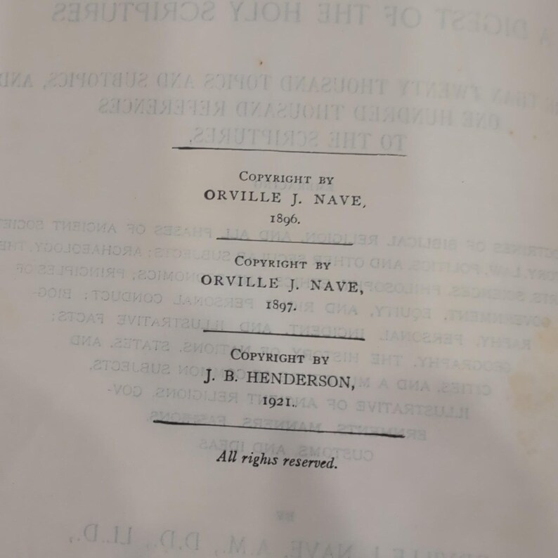 Nave's Topical Bible Digest of the Holy Scriptures Southwestern Company VG image 5