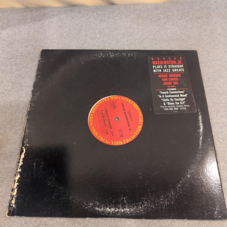 Grover Washington Jr Plays It Straight With Jazz Greats Promo Vinyl CAS1189 1988 image 1