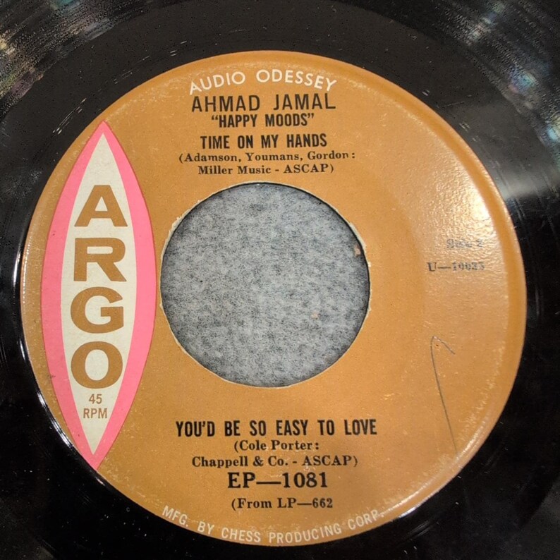 Ahmad Jamal Happy Moods 45 RPM EP Argo Records EP-1081 Jazz Vinyl Record image 1