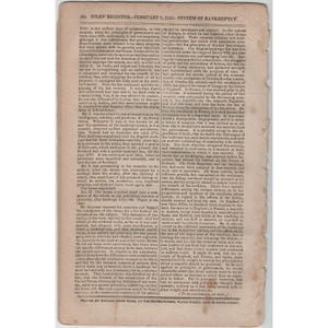 Niles Weekly Register, 9 lutego 1822 r., Gazeta Baltimore, tom IX, nr 24, Prawo upadłościowe zdjęcie 2