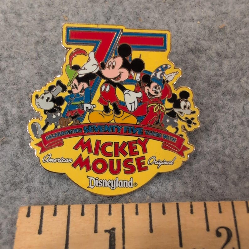Disney Disneyland 75 Years of Mickey Mouse Official Pin Trading 2003 Enamel Pin image 2