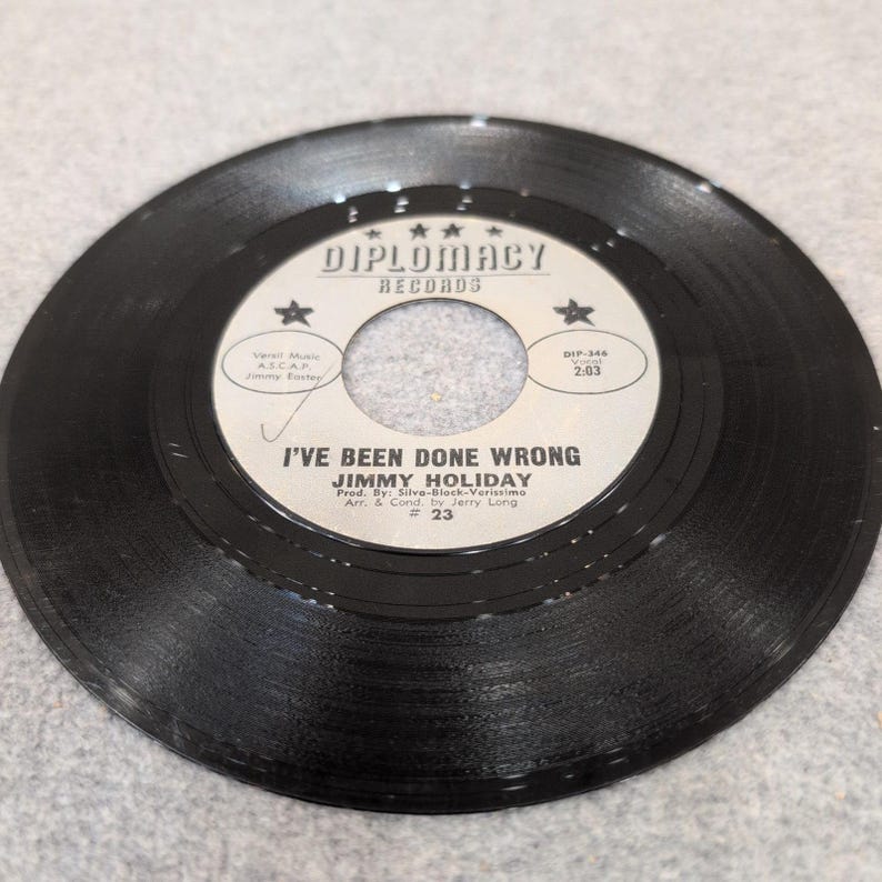 Jimmy Holiday I've Been Done Wrong I Can't Stand It Diplomacy Records 23 45 RPM image 4