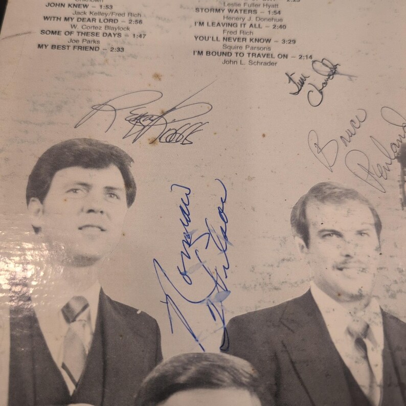 The Primitive Quartet Fallen Leaves Signed Vinyl LP Gospel Bluegrass Record VG- image 2