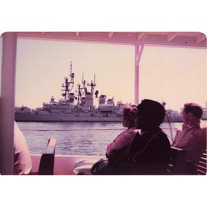 Vintage 1970s Pearl Harbor Navy Ships Tour Boat Photo Lot of 9 3.5x5 Warships image 1