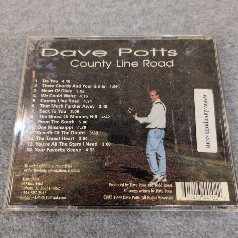 Dave Potts County Line Road CD Album Music Todd Rossi Production image 2