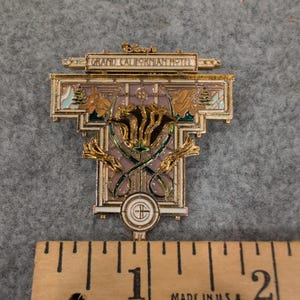 Disney Grand Californian Hotel Pin 2004 Disneyland Resort Stained Glass Logo image 2