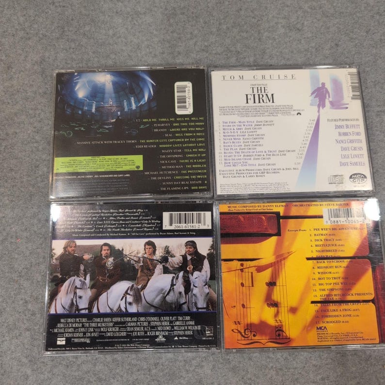 90s Movie Soundtrack CD Lot Batman Forever The Firm Three Musketeers Dan Elfman image 2