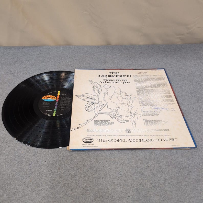 The Inspirations More To Go To Heaven For Vinyl LP Canaan Records 1974 image 4