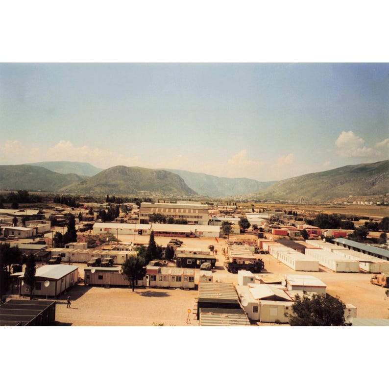 Vintage 1999 Bosnia SFOR NATO Base Airstrip Aerial Photo Lot of 9 6x4 image 1