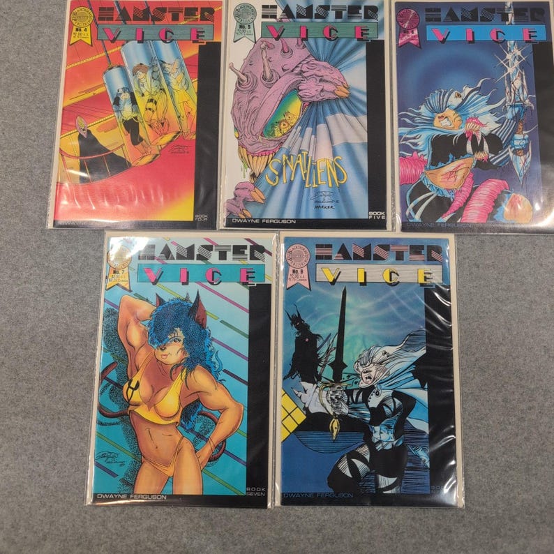 Hamster Vice Comic Lot 1-7, 9 Blackthorne Publishing Dwayne Ferguson Copper Age image 4
