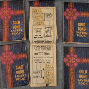HUGE Vintage Gold Bond Trading Stamp Saver Books and Loose Stamps Lot Ephemera image 4