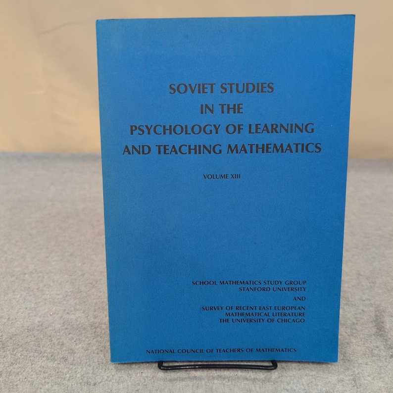 Studi sovietici Psicologia dell'apprendimento Insegnamento della matematica Vol. XIII 1978 Libro immagine 1