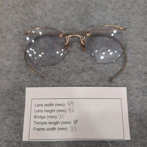 Vintage Rimless Engraved Gold Tone Eyeglass Frames Cable Temples Retro Smalls 1 image 5