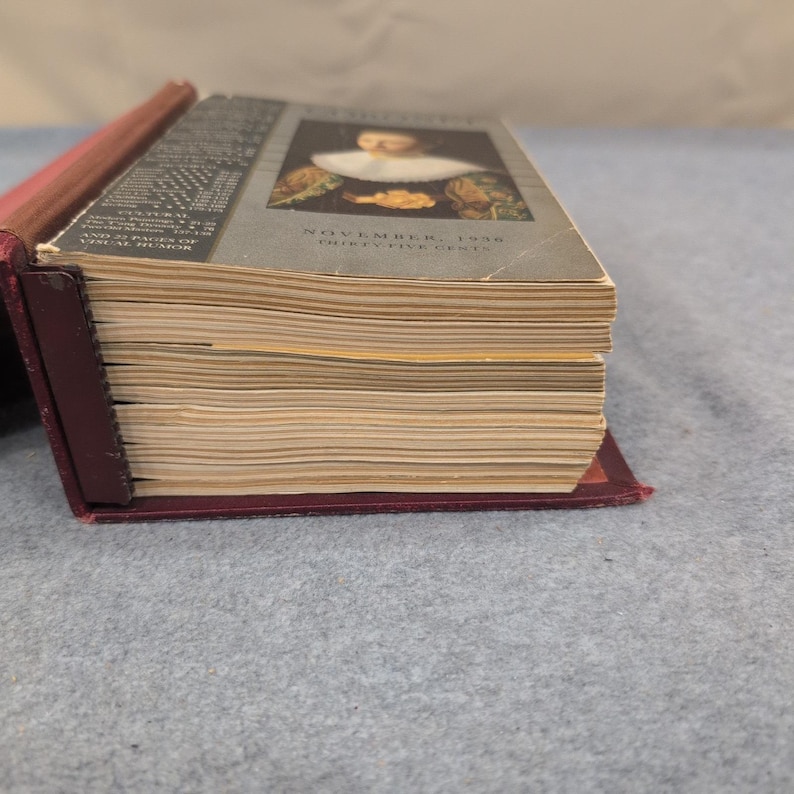 Vintage Nov. 1936 - April 1937 Coronet Bound Magazines Maroon Cloth image 4