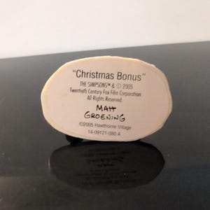 Hawthorne Village The Simpsons Christmas Bonus Homer Mr Burns Figurine 2005 image 4