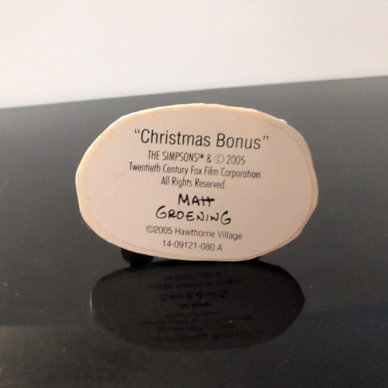 Hawthorne Village The Simpsons Christmas Bonus Homer Mr Burns Figurine 2005 image 4