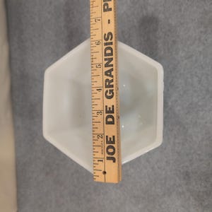 Fire-King Milk Glass Harvest Grape Hexagonal Planter White VTG Anchor Hocking image 7