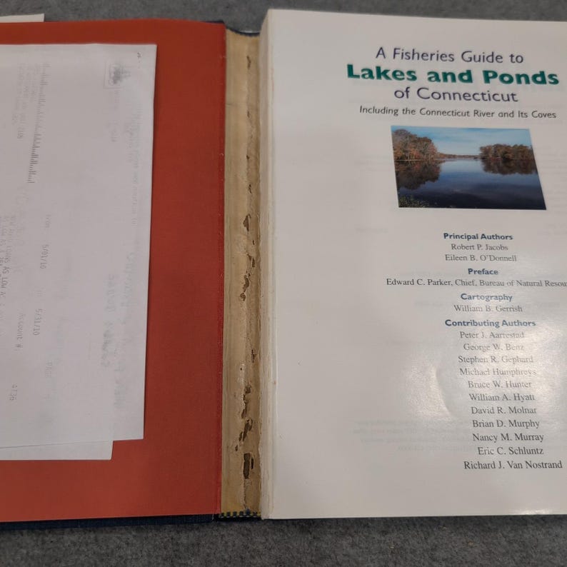 A Fisheries Guide to Lakes and Ponds of Connecticut Robert Jacobs Hardcover Book image 3
