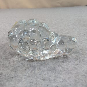 Vintage Clear Textured Art Glass Bubble Turtle Figurine Paperweight MCM image 4