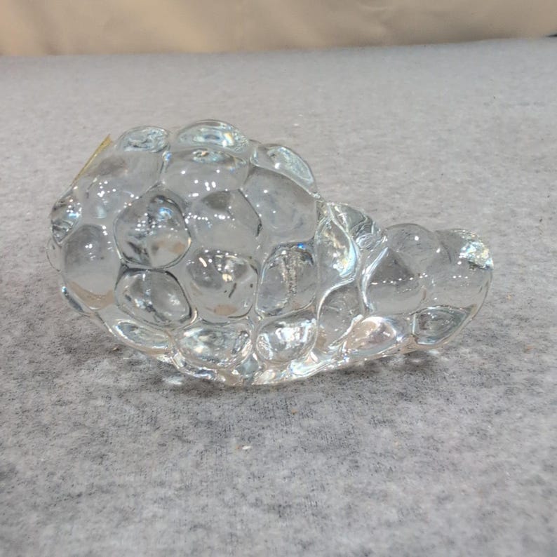 Vintage Clear Textured Art Glass Bubble Turtle Figurine Paperweight MCM image 4