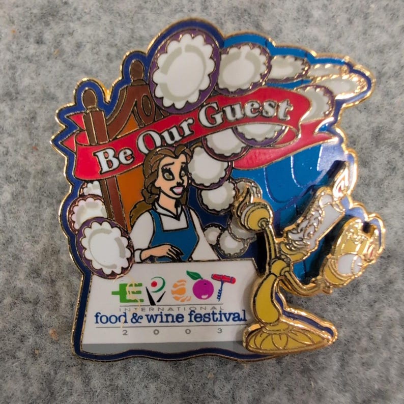 Disney Epcot Food & Wine Festival 2003 Belle Lumiere Pin Limited Edition 3500 image 1