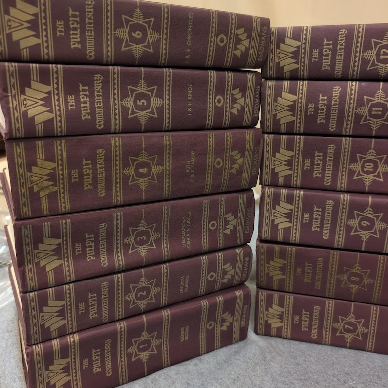 The Pulpit Commentary - Set completo di 23 volumi, edizione Eerdmans con indice, copertina rigida vintage. immagine 2