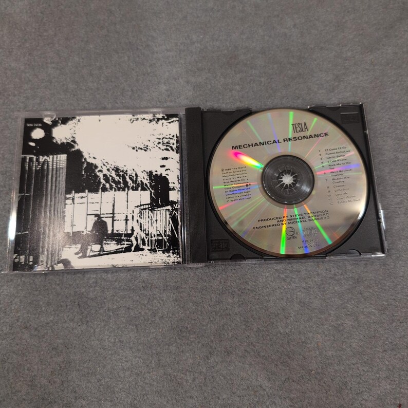 Tesla Mechanical Resonance CD Geffen 1986 Hard Rock Heavy Metal Album VG+ image 3