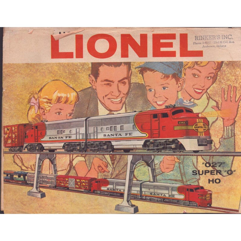 Vintage 1960 Lionel Trains Catalog O27 Super O HO Scale Santa Fe 2383 Rinkers image 1