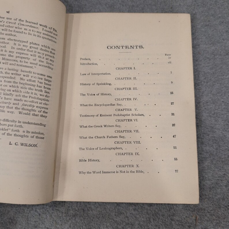 The History of Sprinkling L.C. Wilson 1895 Hardcover Religious Church History image 6