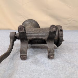 Vintage Enterprise No 12 Tinned Meat Chopper Cast Iron Manual Grinder Phila USA image 8