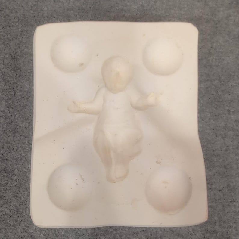 Vintage Baby Jesus Mold Religious Ceramic Casting Craft Supplies H565A image 1
