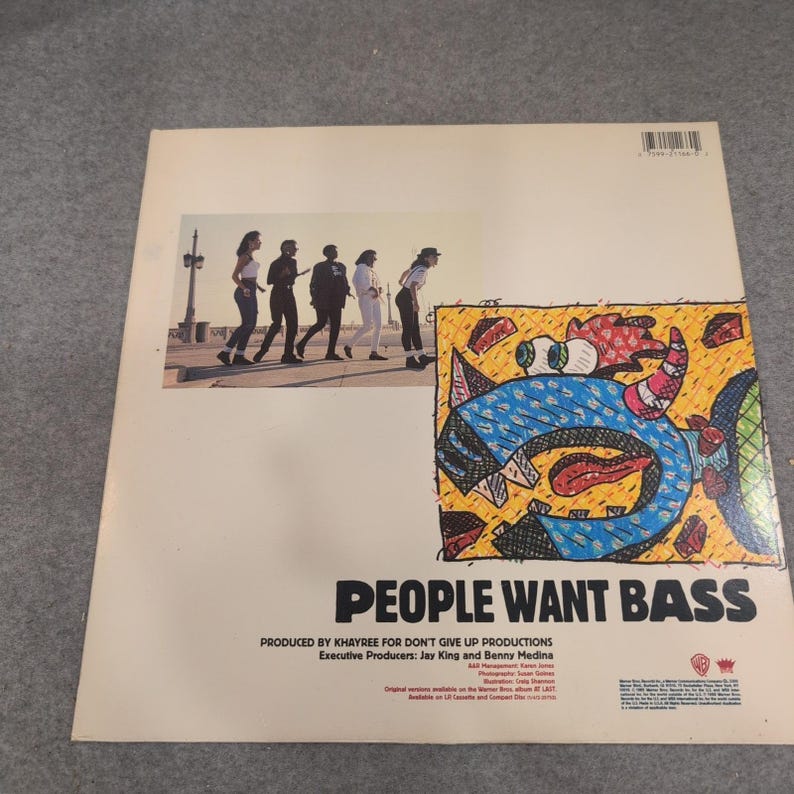 New Choice People Want Bass 12" Vinyl Maxi-Single 1988 Warner Bros 0-21166 VG image 2