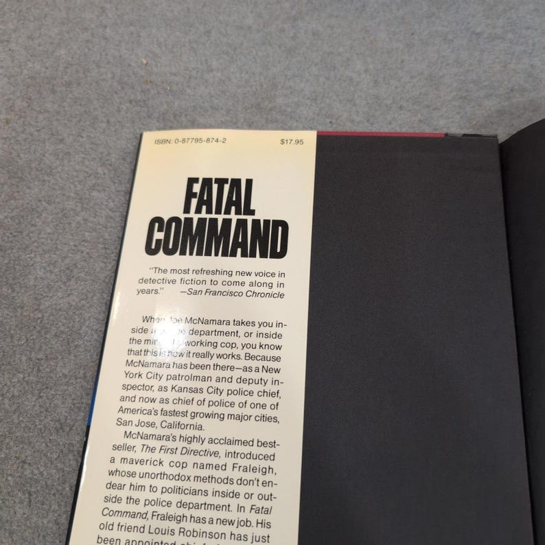 Fatal Command Joseph D McNamara First Edition First Printing 1987 Hardcover Book image 3