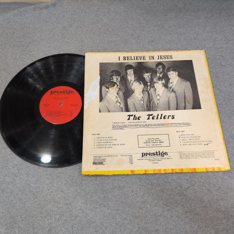 The Tellers I Believe In Jesus Vinyl LP Prestige Productions Gospel Stereo VG- image 2