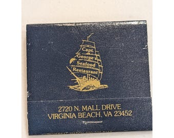 Capt. George's Seafood Restaurant Matchbook Virginia Beach VA