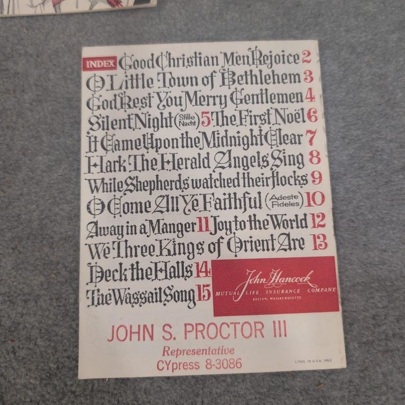 Lot of 7 Vintage 1962 John Hancock Christmas Carols Songbooks Sheet Music Choir image 2