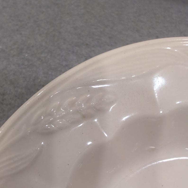 Royal Staffordshire Ironstone Wilkinson Ltd England Wheat Embossed Soup Bowl image 2