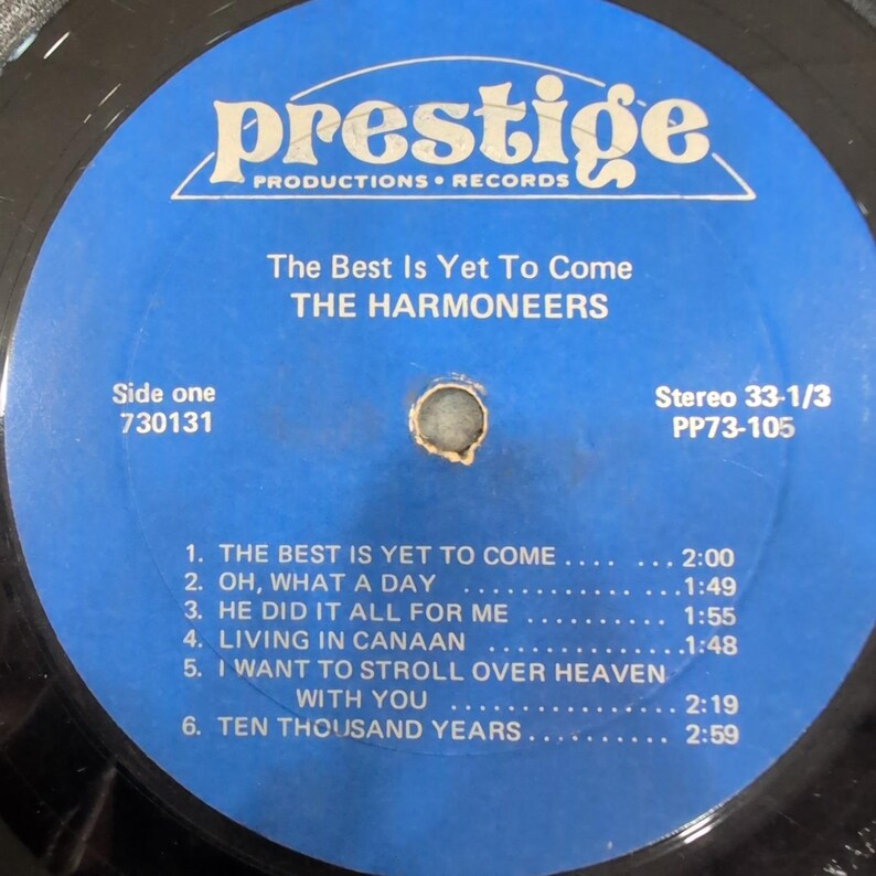 The Harmoneers Het beste moet nog komen Vinyl-LP Prestige PP73-105 Gospel Stereo afbeelding 3