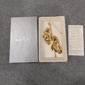 Wallace Silversmiths Carousel Horse kerstornament 24-karaats gouden afwerking afbeelding 4