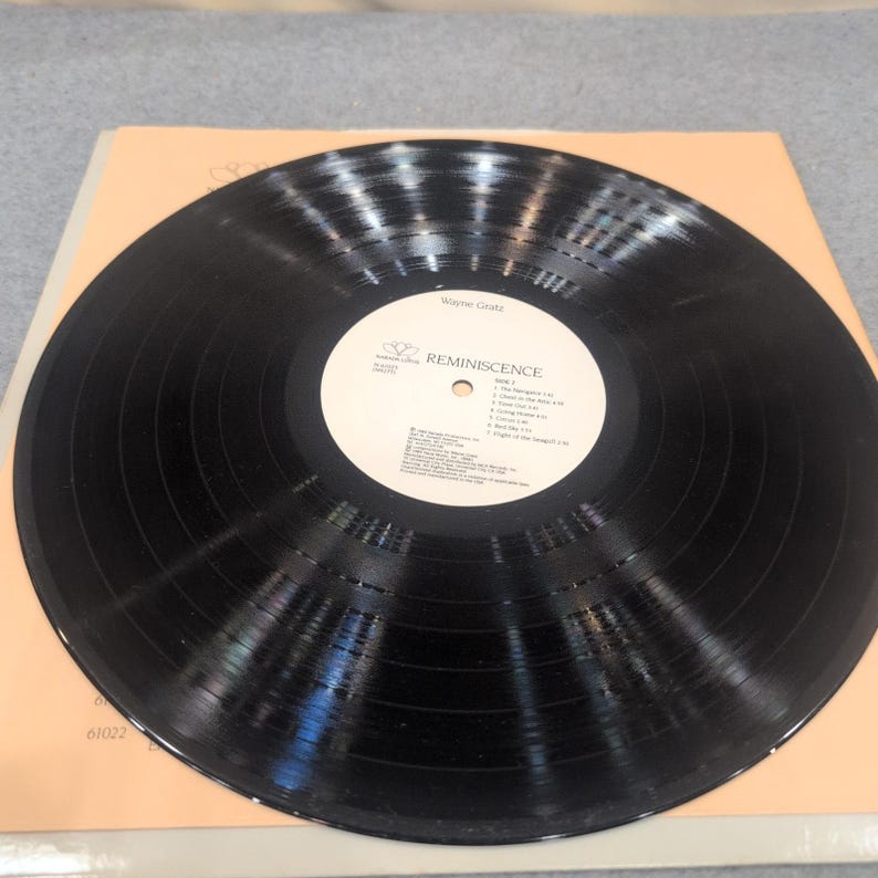 Wayne Gratz Reminiscence Vinyl LP Narada Lotus 1989 New Age Piano N-61023 image 5
