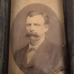 Antique 1880s Cabinet Card Photo Charlie Sampson Goodwater Alabama M. M. Gardner image 2