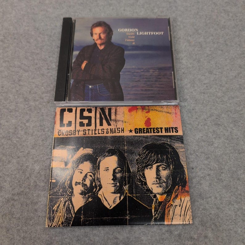 Gordon Lightfoot Gords Gold Vol II Crosby Stills Nash Greatest Hits CD Lot Folk image 1
