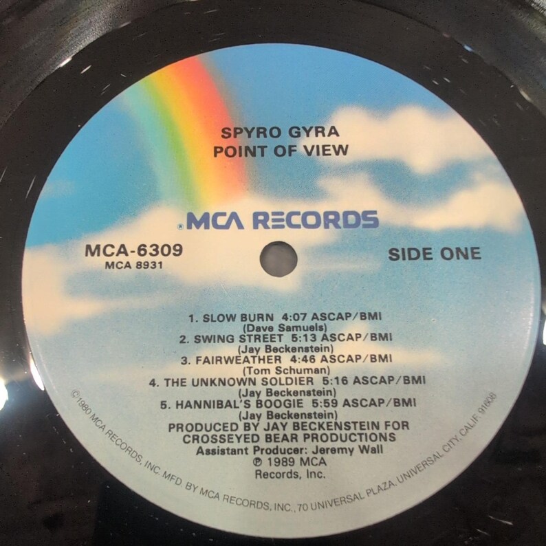 Spyro Gyra Point of View Vinilo LP 1989 MCA-6309 Promo Smooth Jazz Fusion imagen 5