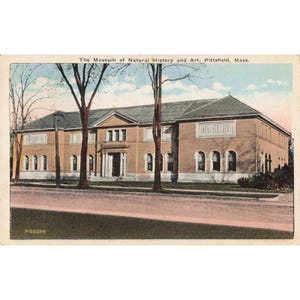 Vintage 1925 Museum of Natural History and Art Pittsfield Mass Postcard VG image 1