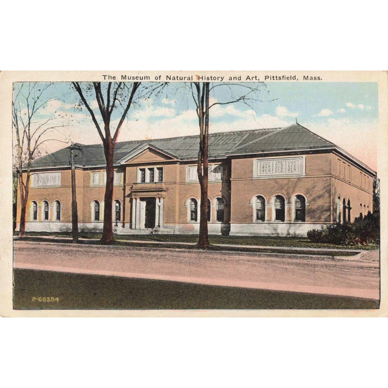 Vintage 1925 Museum of Natural History and Art Pittsfield Mass Postcard VG image 1