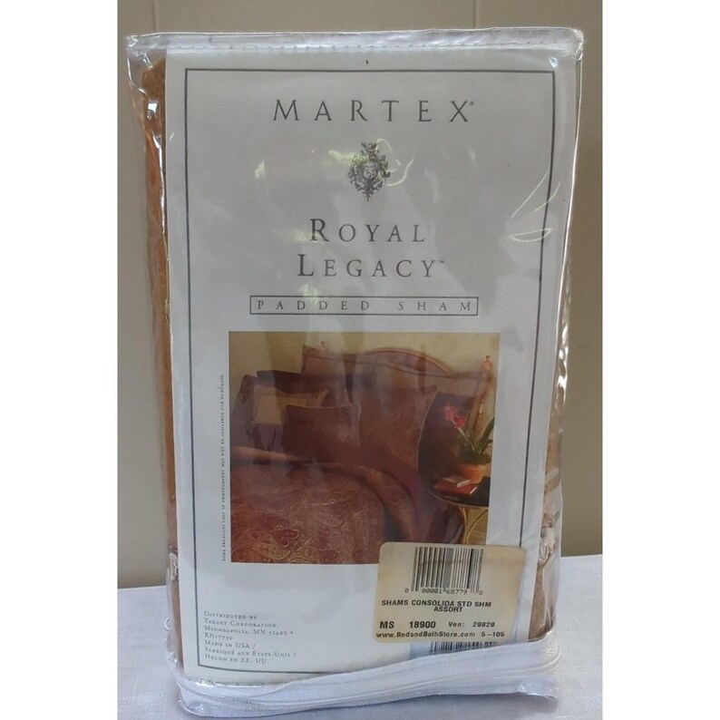 Martex Royal Legacy Padded Sham Target Standard for 20"×26" Pillow NOS image 1