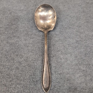 1890-1910's Community Silver Serving Spoon Ornate Filigree Decorative Handle image 1
