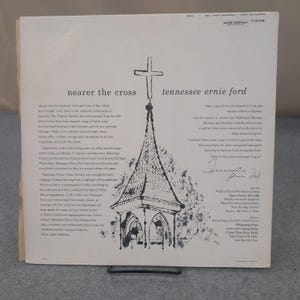 Tennessee Ernie Ford Nearer the Cross Vinyl LP Capitol T-1005 Gospel Hymns 1958 image 2